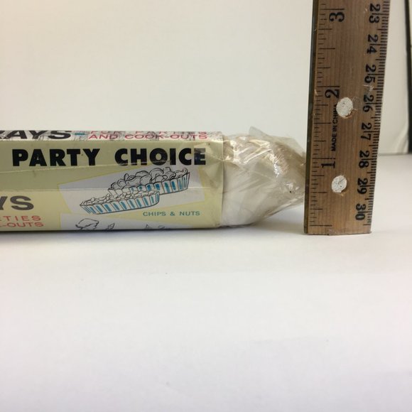 Vtg 1963 Chefs Party Choice Hot Dog Tray Fluted Paper White Prop Collector Rare - Picture 11 of 11